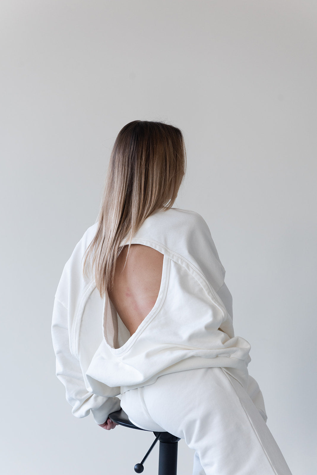 Open back Sweater Off white