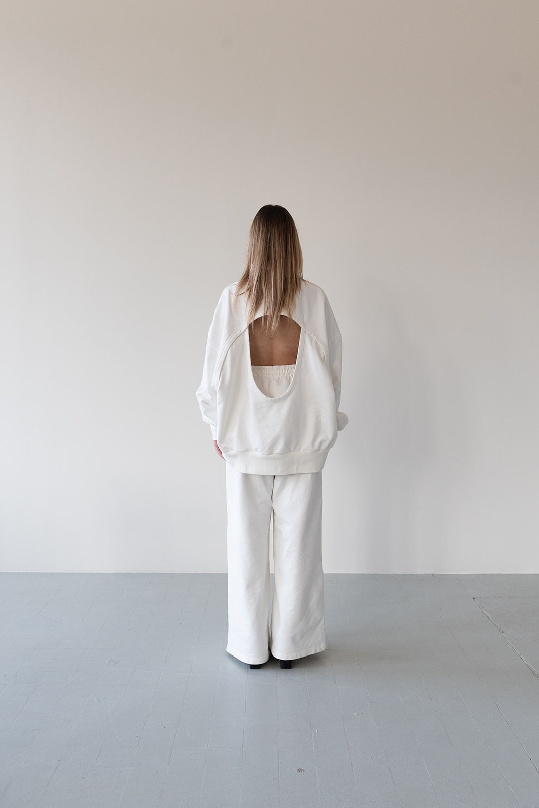 Open back Sweater Off white